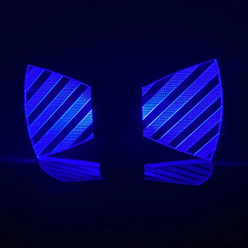 LED Acrylic Bow Tie Light up LED Men Bow Tie Luminous Bow Tie Costume Men Ties DJ Dance Glow Decoration Novelty Gift LED Cravat