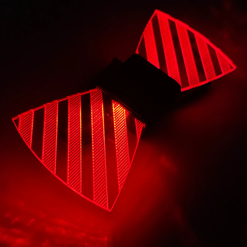 LED Acrylic Bow Tie Light up LED Men Bow Tie Luminous Bow Tie Costume Men Ties DJ Dance Glow Decoration Novelty Gift LED Cravat