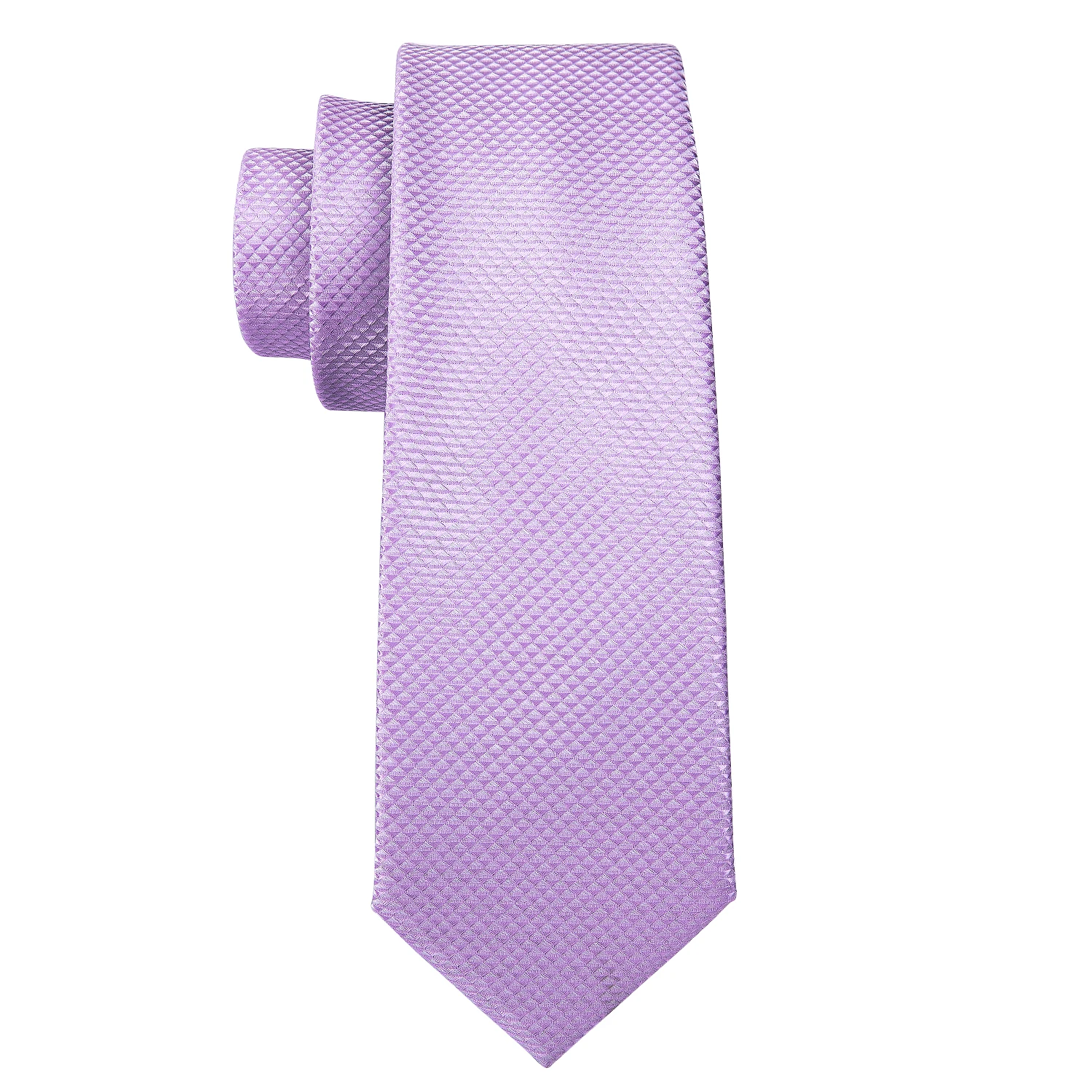 New Fashion Light Purple Ties For Men Wedding NeckTies Hanky Cufflinks Set Groom Business Lilac Lavender Gift