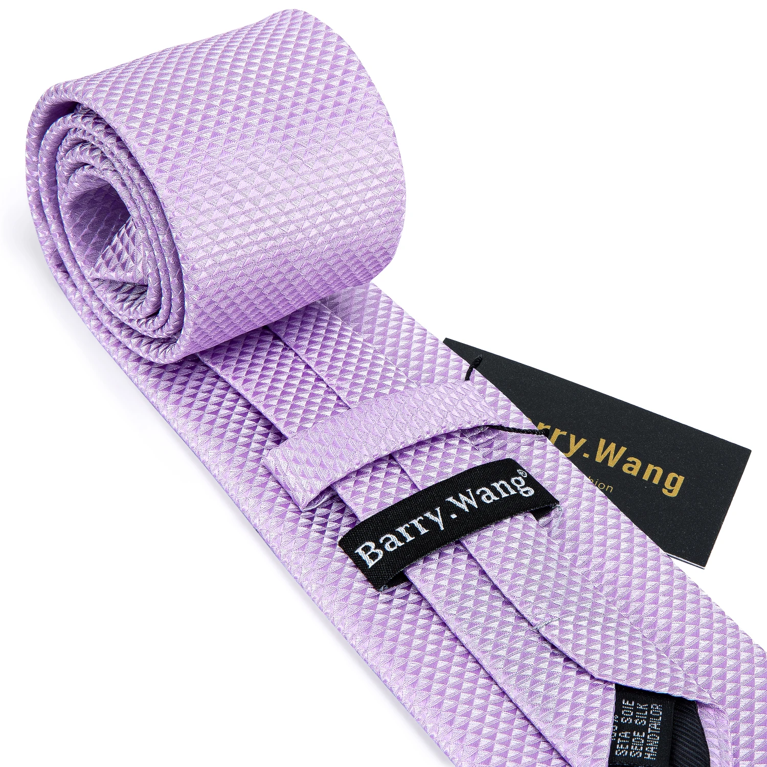 New Fashion Light Purple Ties For Men Wedding NeckTies Hanky Cufflinks Set Groom Business Lilac Lavender Gift
