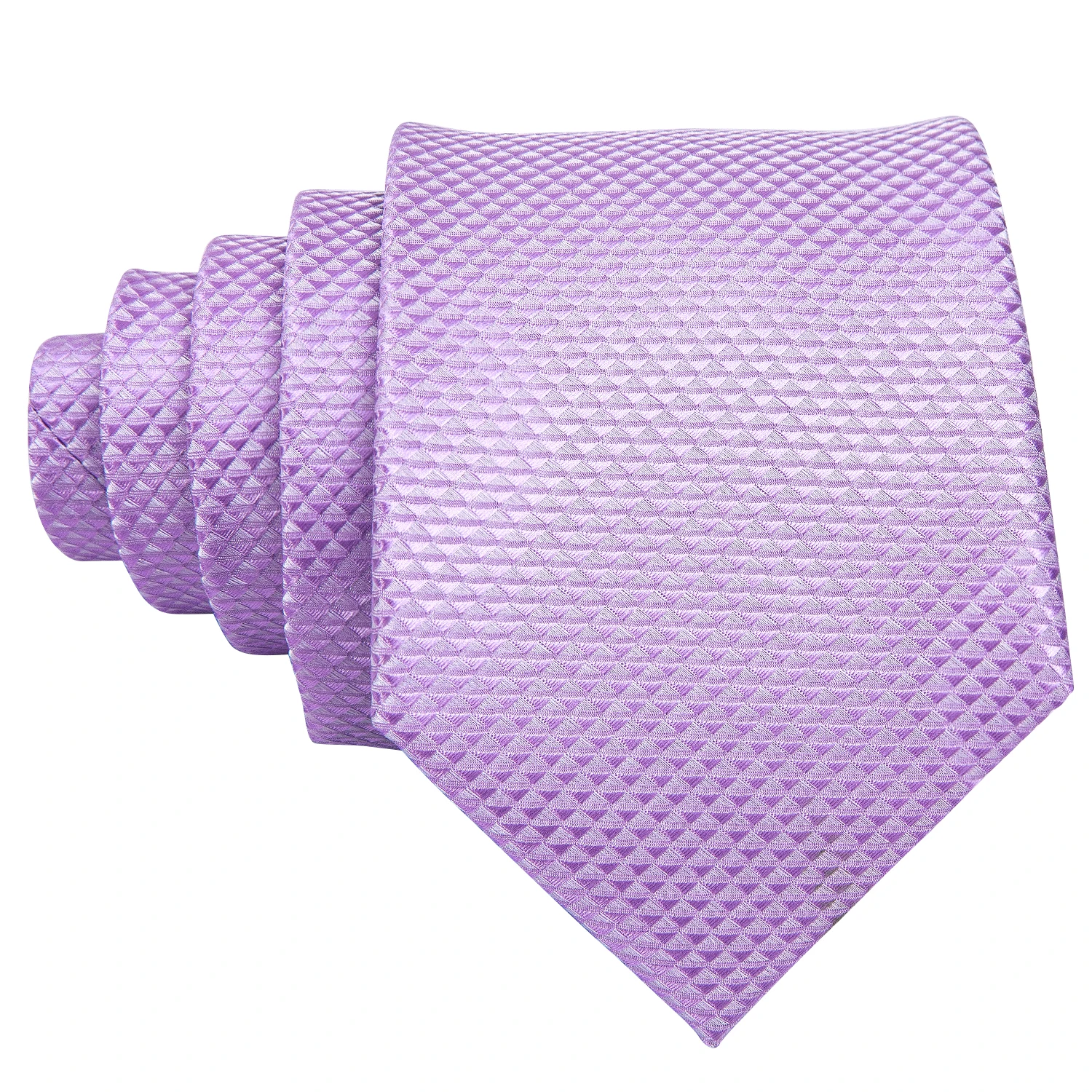 New Fashion Light Purple Ties For Men Wedding NeckTies Hanky Cufflinks Set Groom Business Lilac Lavender Gift
