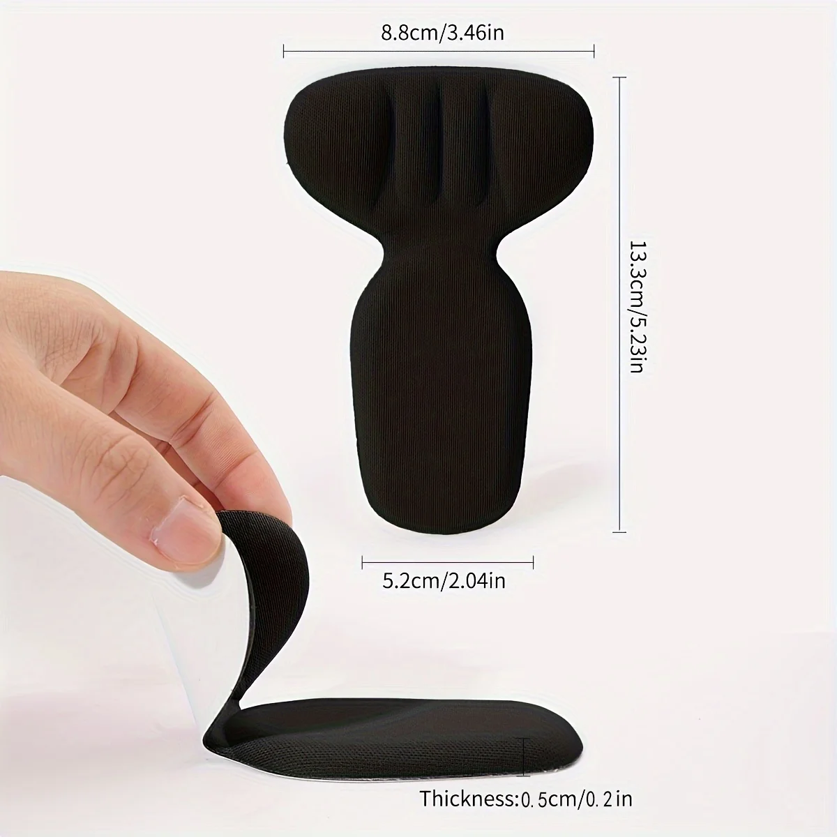 Double-Layer Thick T-Shaped Foam Heel Pad And Heel Cup - Soft, Breathable, Non-Slip, Durable, Comfortable To Wear In High Heels