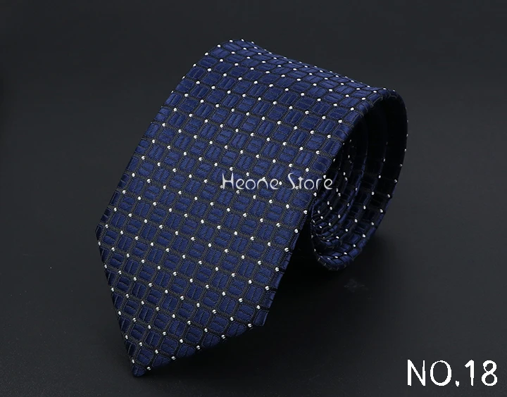 New Dot Striped Men's Tie Fashion Classic Soft Neckties Blue Black Red Pink Jacquard Woven Polyester Cravat Daily Wear Accessory