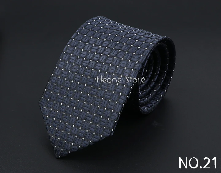 New Dot Striped Men's Tie Fashion Classic Soft Neckties Blue Black Red Pink Jacquard Woven Polyester Cravat Daily Wear Accessory