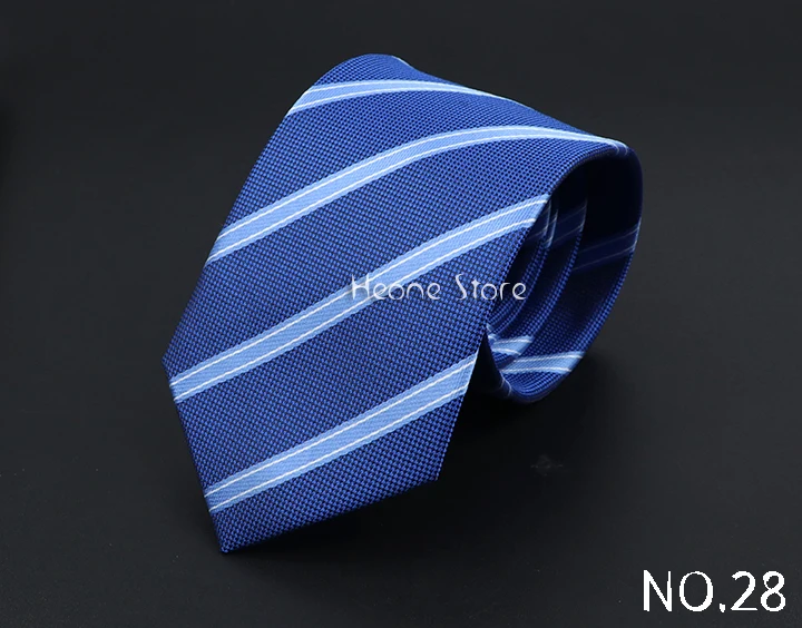 New Dot Striped Men's Tie Fashion Classic Soft Neckties Blue Black Red Pink Jacquard Woven Polyester Cravat Daily Wear Accessory