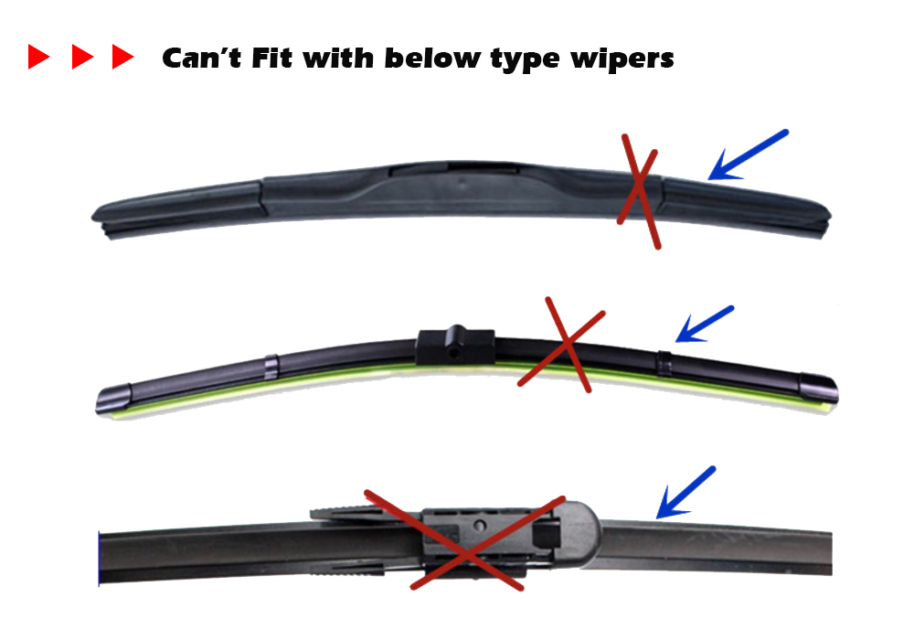 2pcs High Quality Boneless Frameless Rubber Car Wiper Blade Refill Strips Windscreen 6mm 26"28"30"32" Windshield Car Accessories
