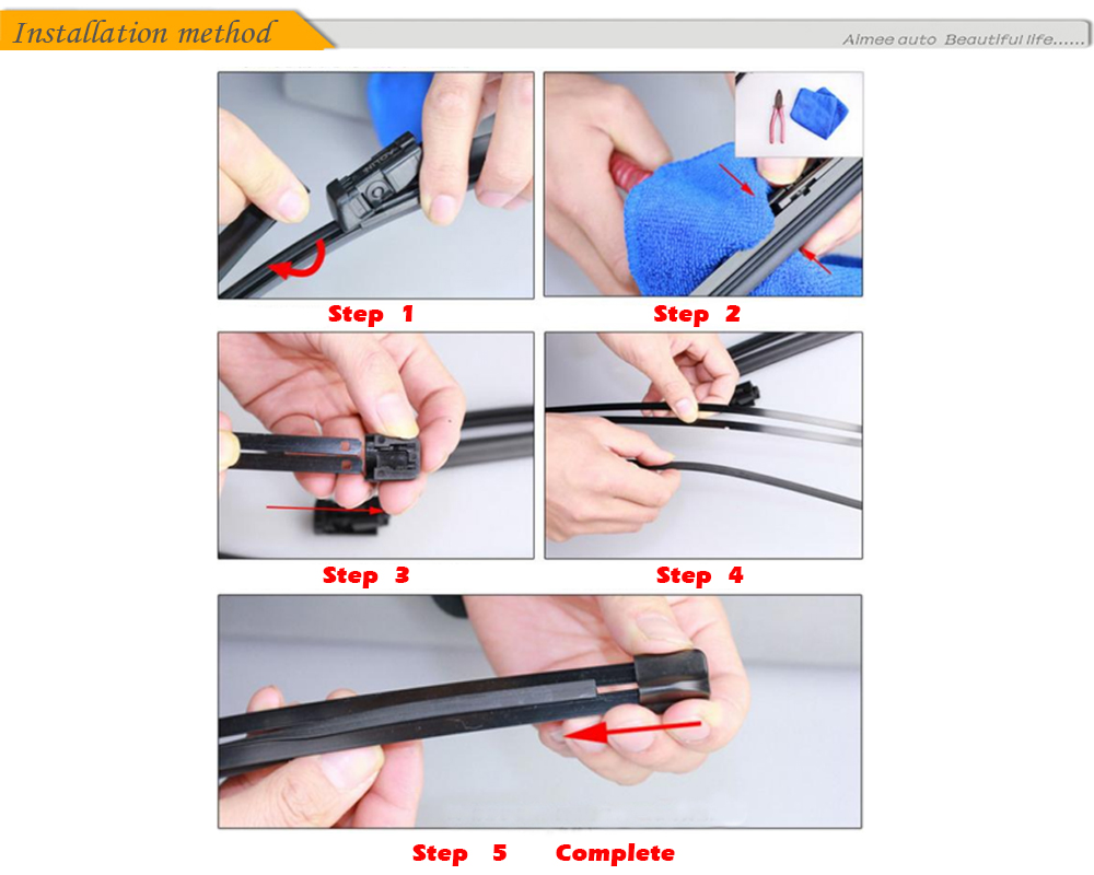 2pcs High Quality Boneless Frameless Rubber Car Wiper Blade Refill Strips Windscreen 6mm 26"28"30"32" Windshield Car Accessories