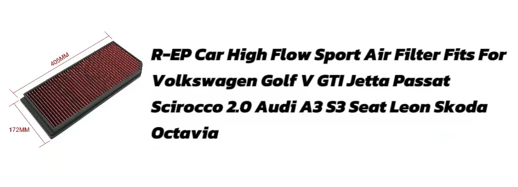 R-EP Replacemet Air Filter Fit for Audi A3 Q2 S3 TT Seat Ibiza Leon Skoda Octavia Volkswagen Golf VII Polo Tiguan Touran Passat