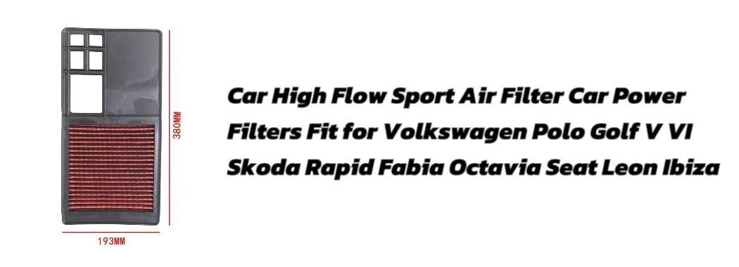 R-EP Replacemet Air Filter Fit for Audi A3 Q2 S3 TT Seat Ibiza Leon Skoda Octavia Volkswagen Golf VII Polo Tiguan Touran Passat