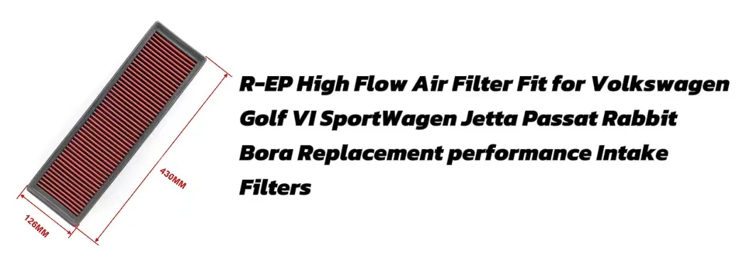 R-EP Replacemet Air Filter Fit for Audi A3 Q2 S3 TT Seat Ibiza Leon Skoda Octavia Volkswagen Golf VII Polo Tiguan Touran Passat