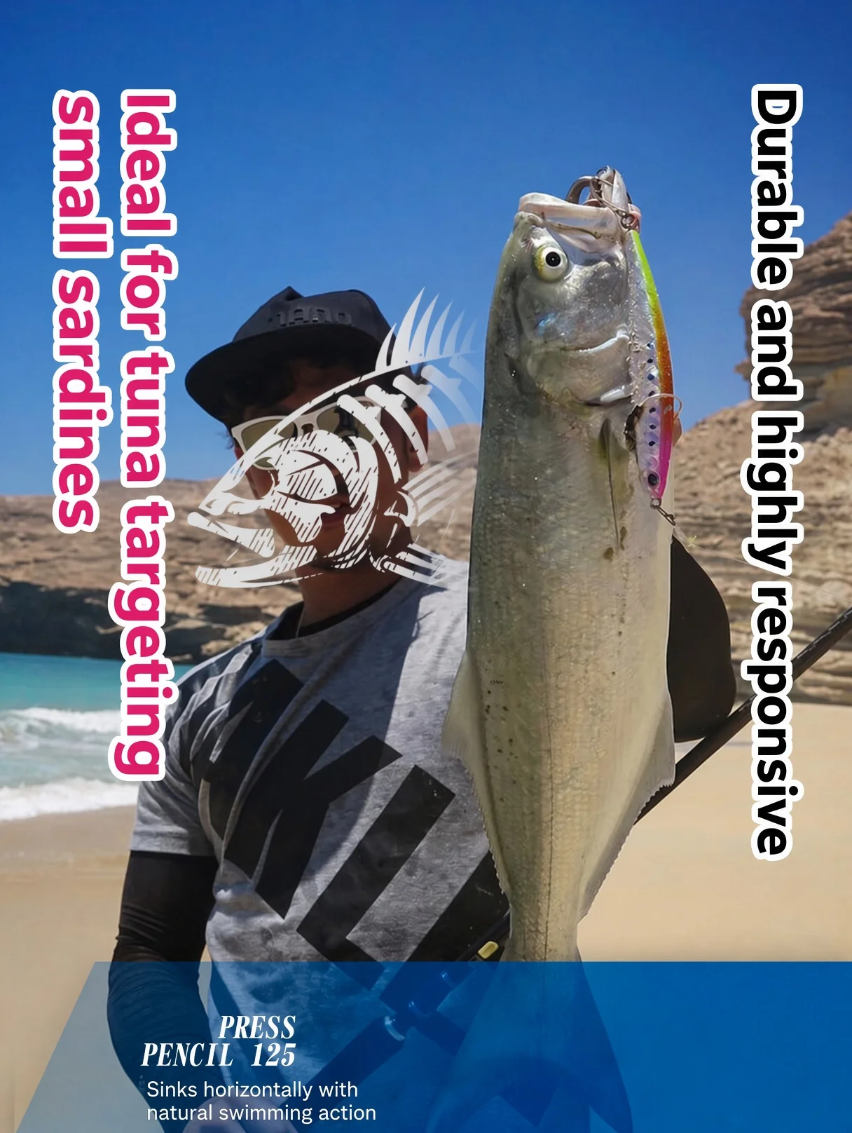 Hunthouse Heavy Pencil Fishing Lures 125mm/40g 175mm/50g Sinking Baits Long Casting For Tuna SeaBass Perch Fish Tackle