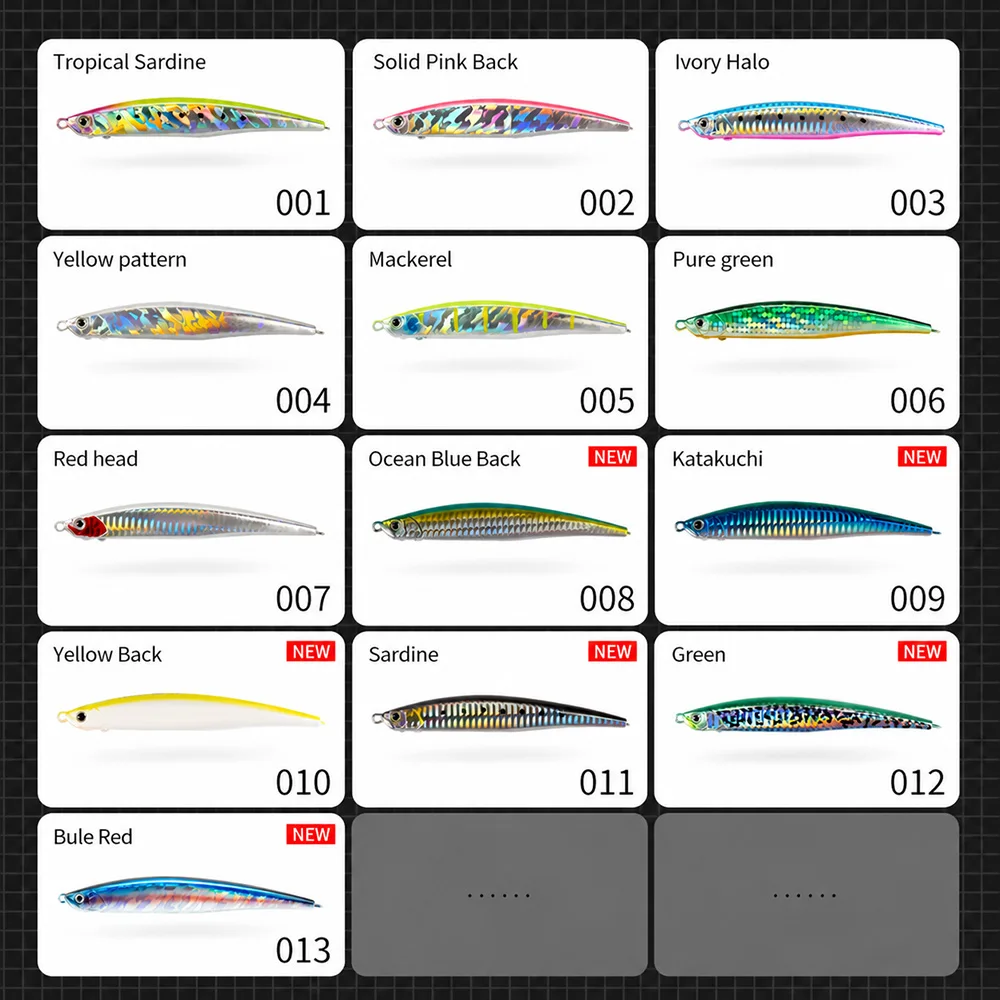 Hunthouse Heavy Pencil Fishing Lures 125mm/40g 175mm/50g Sinking Baits Long Casting For Tuna SeaBass Perch Fish Tackle