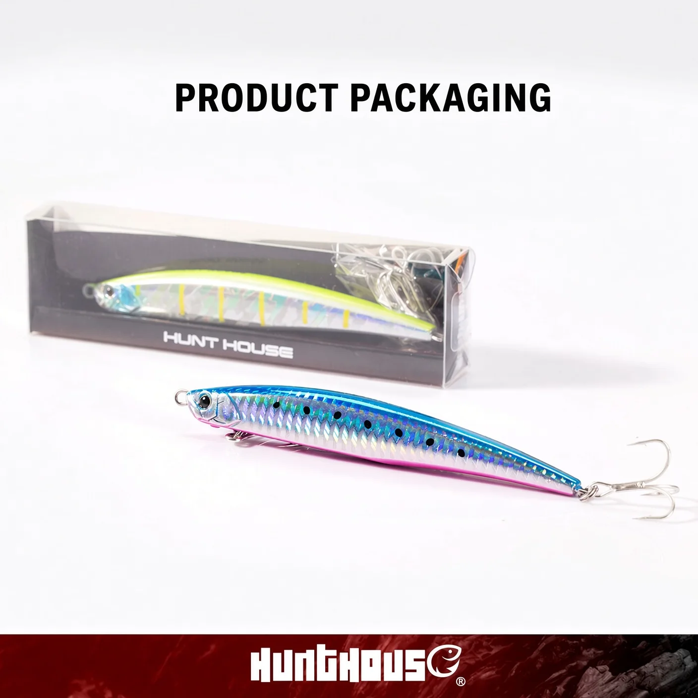 Hunthouse Heavy Pencil Fishing Lures 125mm/40g 175mm/50g Sinking Baits Long Casting For Tuna SeaBass Perch Fish Tackle