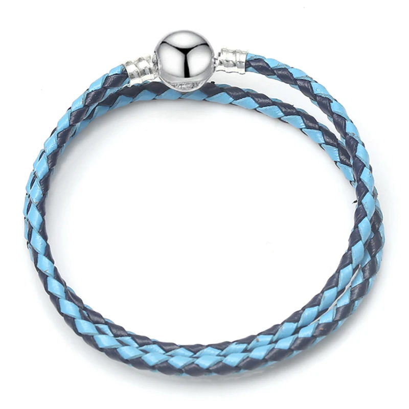 BAOPON Dropshipping High Quality 9 Colors Leather Chain Charm Bracelets with DIY Fine Bracelet for Women Girls Jewelry Gift