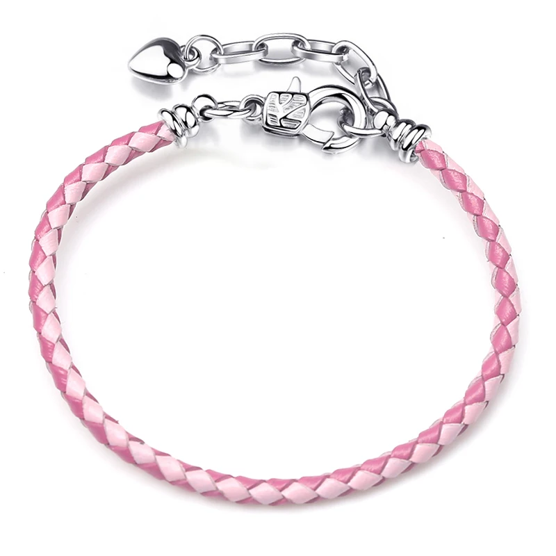 BAOPON Dropshipping High Quality 9 Colors Leather Chain Charm Bracelets with DIY Fine Bracelet for Women Girls Jewelry Gift