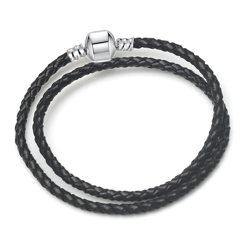 BAOPON Dropshipping High Quality 9 Colors Leather Chain Charm Bracelets with DIY Fine Bracelet for Women Girls Jewelry Gift