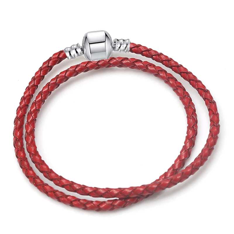 BAOPON Dropshipping High Quality 9 Colors Leather Chain Charm Bracelets with DIY Fine Bracelet for Women Girls Jewelry Gift
