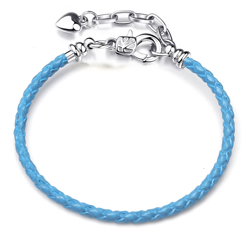 BAOPON Dropshipping High Quality 9 Colors Leather Chain Charm Bracelets with DIY Fine Bracelet for Women Girls Jewelry Gift