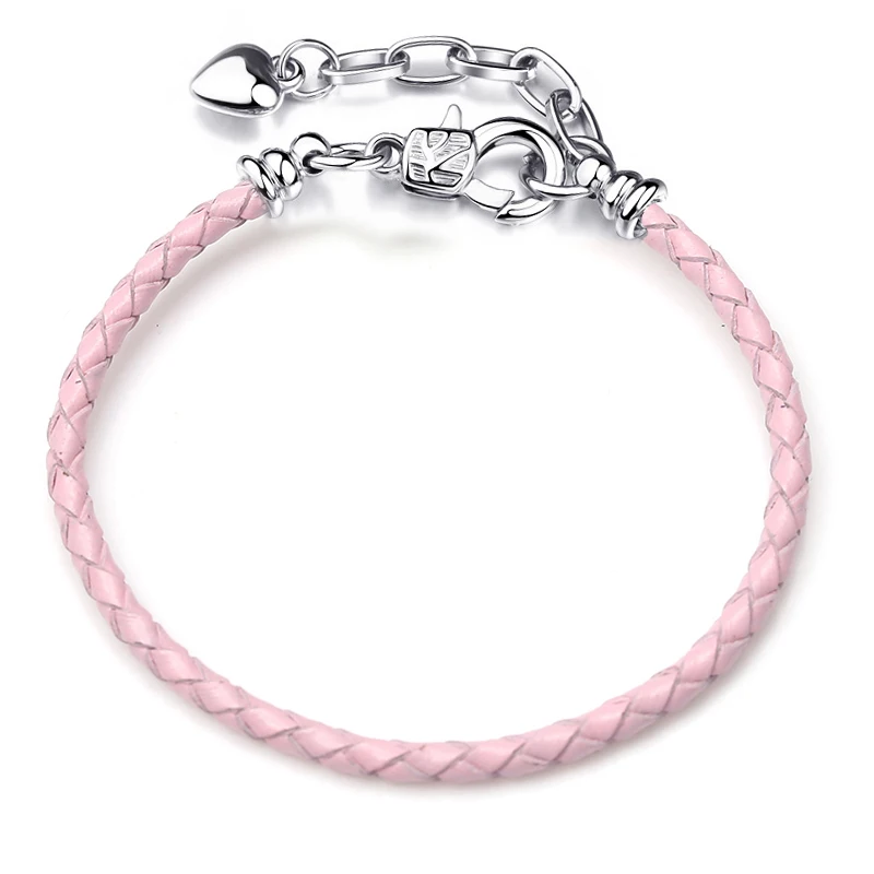 BAOPON Dropshipping High Quality 9 Colors Leather Chain Charm Bracelets with DIY Fine Bracelet for Women Girls Jewelry Gift