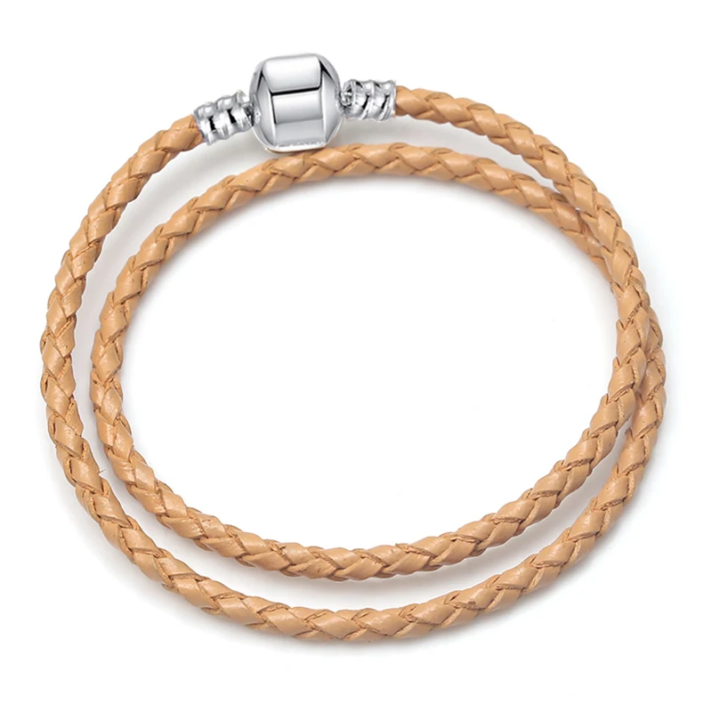 BAOPON Dropshipping High Quality 9 Colors Leather Chain Charm Bracelets with DIY Fine Bracelet for Women Girls Jewelry Gift