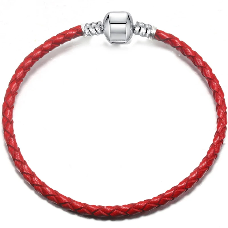BAOPON Dropshipping High Quality 9 Colors Leather Chain Charm Bracelets with DIY Fine Bracelet for Women Girls Jewelry Gift