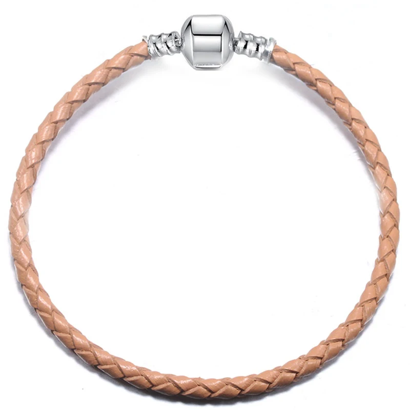 BAOPON Dropshipping High Quality 9 Colors Leather Chain Charm Bracelets with DIY Fine Bracelet for Women Girls Jewelry Gift