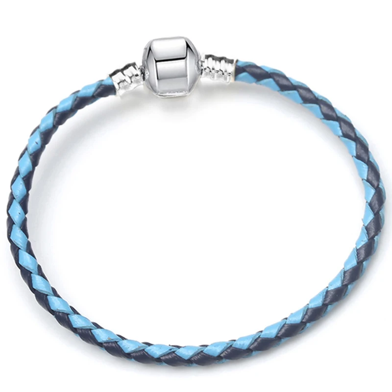 BAOPON Dropshipping High Quality 9 Colors Leather Chain Charm Bracelets with DIY Fine Bracelet for Women Girls Jewelry Gift