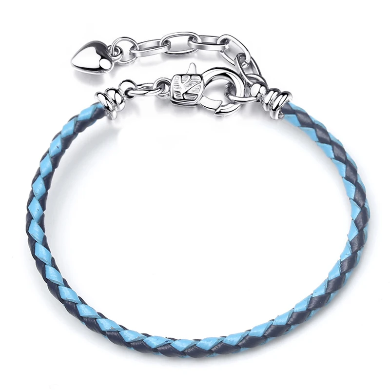 BAOPON Dropshipping High Quality 9 Colors Leather Chain Charm Bracelets with DIY Fine Bracelet for Women Girls Jewelry Gift