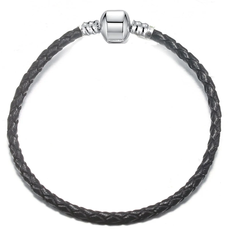 BAOPON Dropshipping High Quality 9 Colors Leather Chain Charm Bracelets with DIY Fine Bracelet for Women Girls Jewelry Gift