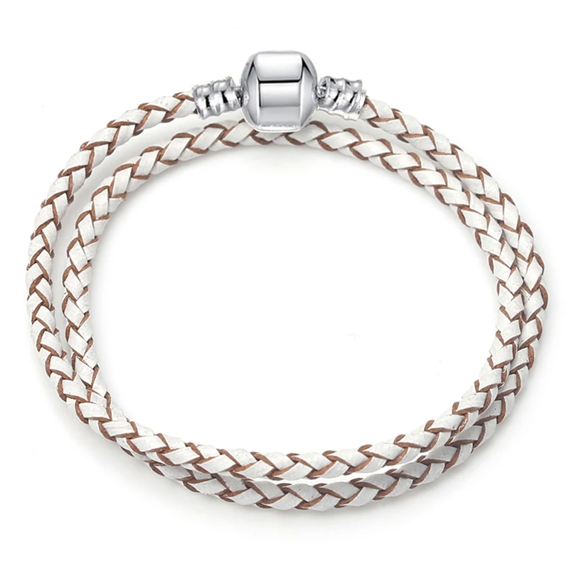 BAOPON Dropshipping High Quality 9 Colors Leather Chain Charm Bracelets with DIY Fine Bracelet for Women Girls Jewelry Gift