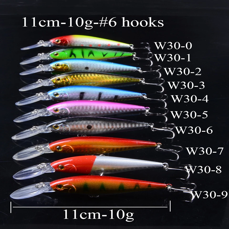 1pcs Artificial Bait Fishing Lures Minnow Crankbaits Bass Baits Wobblers Set Lifelike Fake Fishing bait Tackle 50 colors 3D Eyes