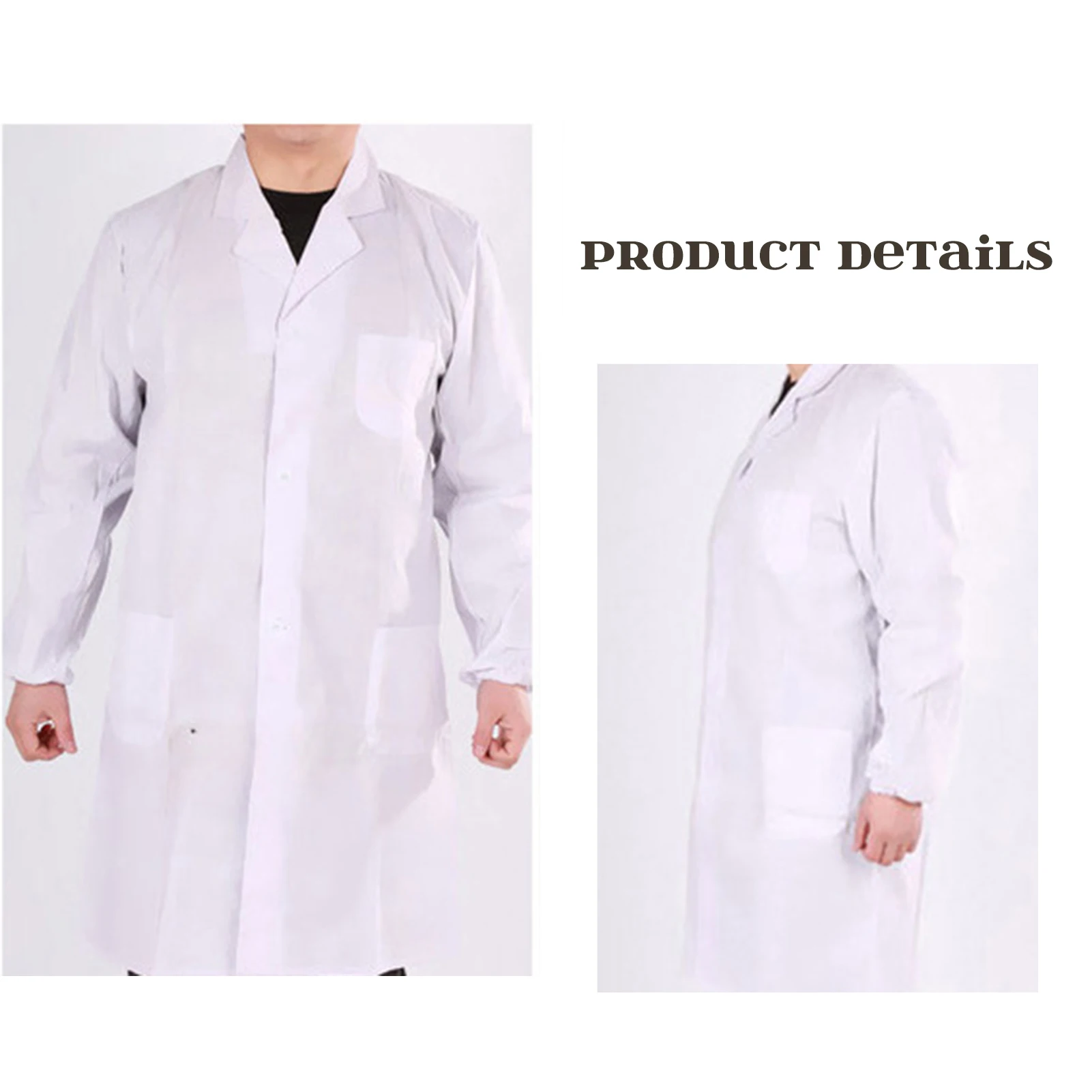 Newly White Lab Coat Doctor Hospital Scientist School Fancy Dress Costume for Students Adults