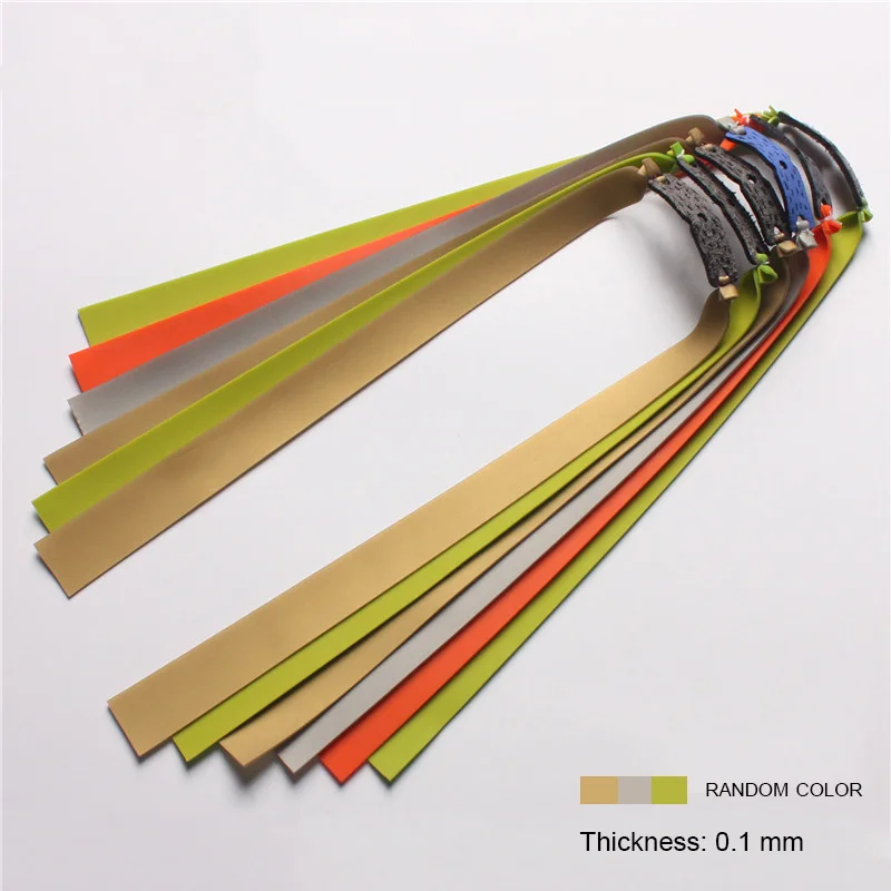 6pcs Slingshot Hunting Powerful Flat Rubber Band 0.45-1.4 mm High Elasticity Outdoor Catapult Shooting Accessories