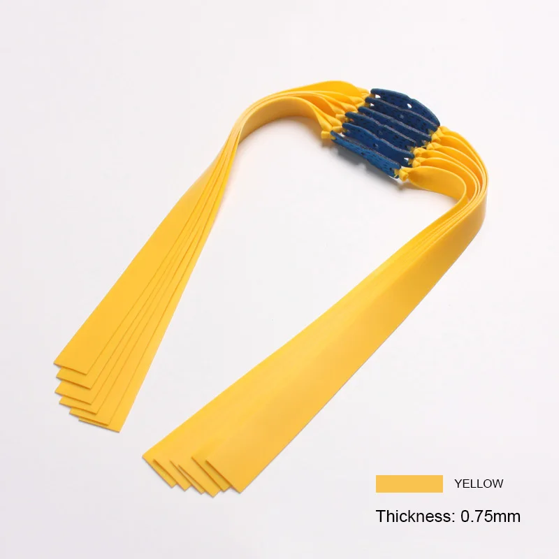 6pcs Slingshot Hunting Powerful Flat Rubber Band 0.45-1.4 mm High Elasticity Outdoor Catapult Shooting Accessories