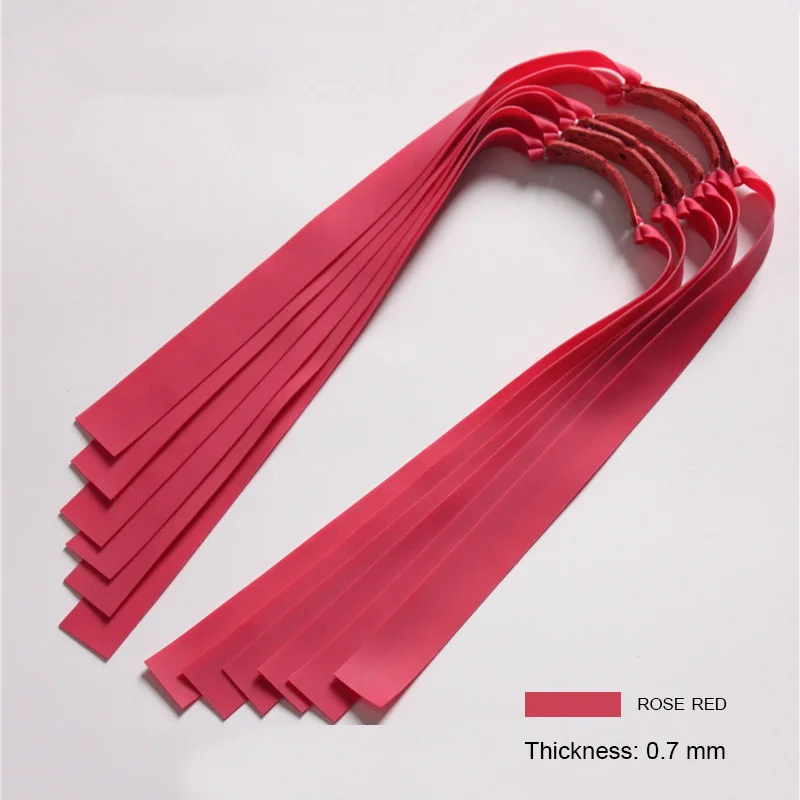 6pcs Slingshot Hunting Powerful Flat Rubber Band 0.45-1.4 mm High Elasticity Outdoor Catapult Shooting Accessories
