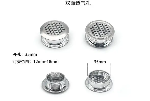 10pcs Round cabinet Air duct Vent Dia.19mm-53mm Steel Louver Mesh Hole plug decoration cover Wardrobe grille ventilation systems