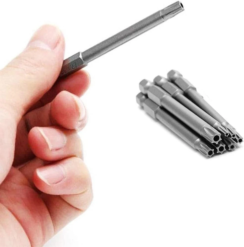 11 PCS Torx Security Bit Set S2 Steel Magnetic Security Screwdriver Set 50/100mm Star Screwdriver Set for Shark Vacuum T6-T40