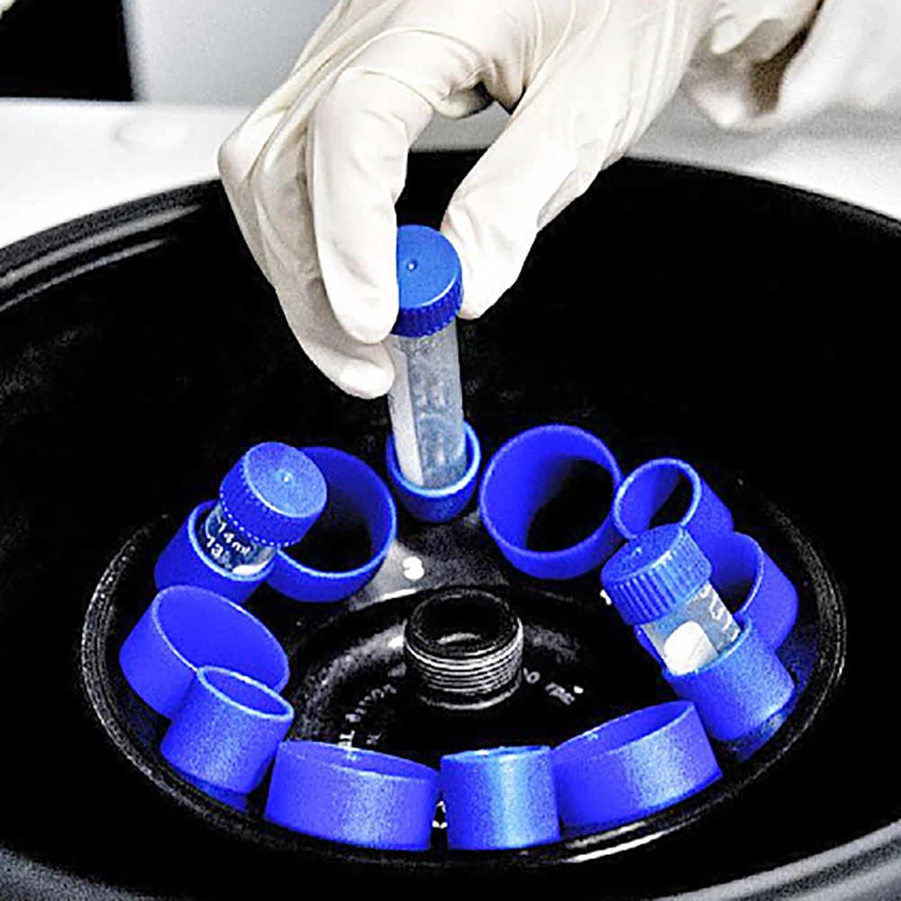 10Pcs 50ml Centrifuge Tube Screw Cap Flat/Round/Pointed Bottom Centrifugal Tube Laboratory Vial Sample Container Lab Supplies