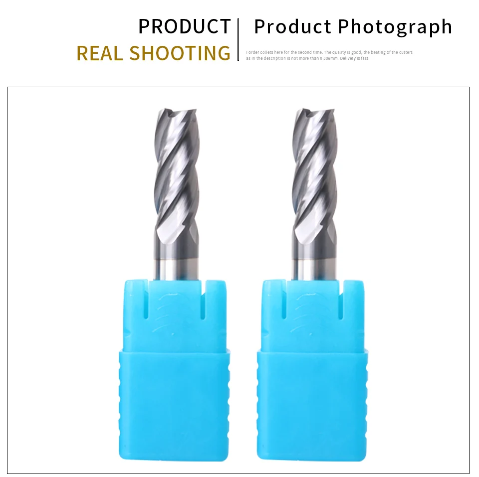 ZGT Endmill Alloy Carbide Tungsten Steel Milling Cutter End Mill HRC50 4 Flute 4mm 6mm 8mm 10mm 12mm 14mm 16mm Metal Cutter Tool
