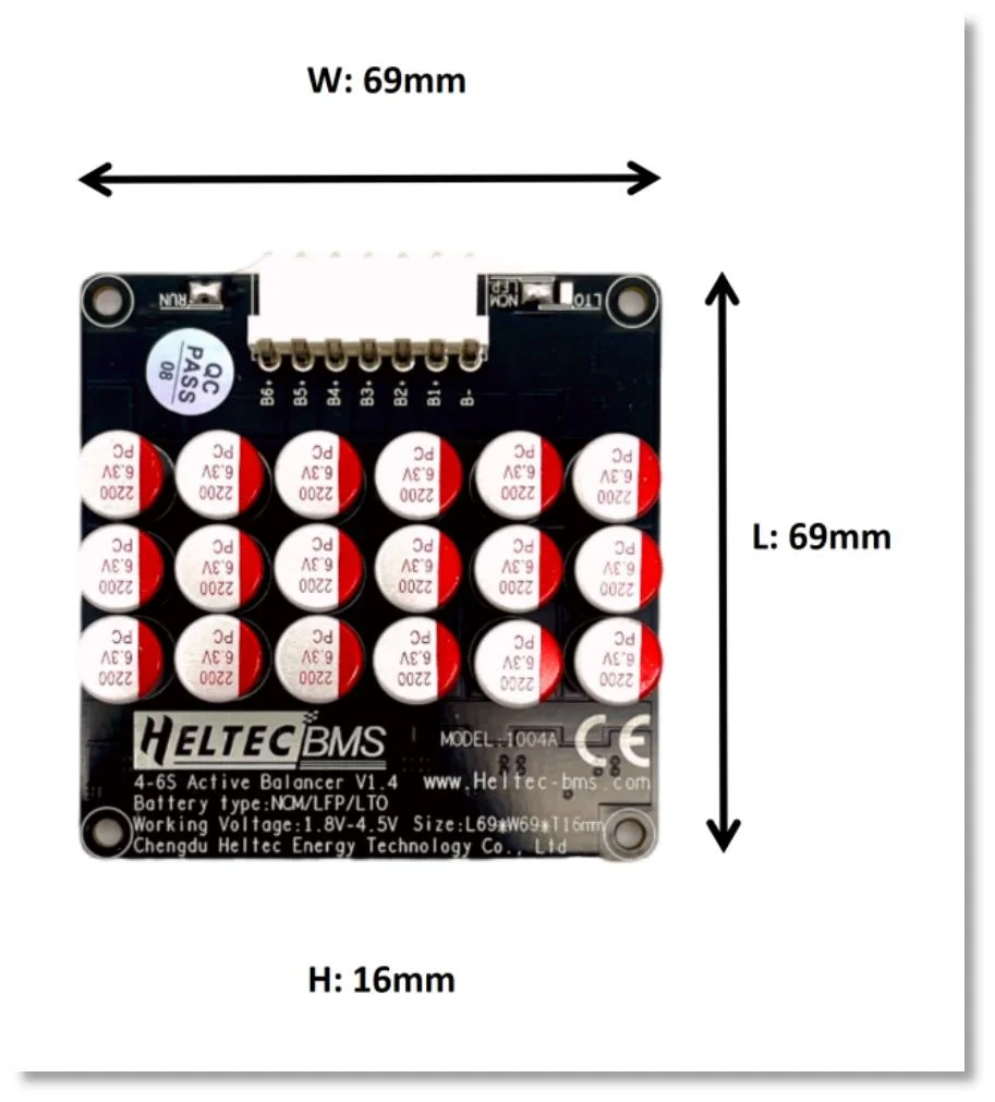 5A 5.5A Active Equalizer Balancer Lifepo4 / Lipo/ LTO Battery Energy Equalization Capacitor 3S 4S 5S 6S 7S 8S 14S 16S 20S 24S