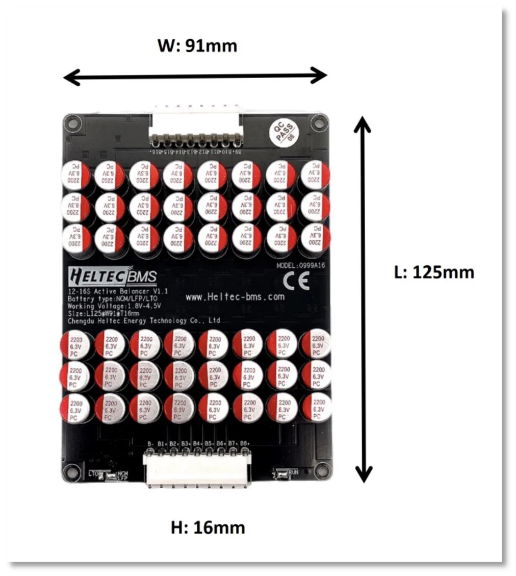 5A 5.5A Active Equalizer Balancer Lifepo4 / Lipo/ LTO Battery Energy Equalization Capacitor 3S 4S 5S 6S 7S 8S 14S 16S 20S 24S