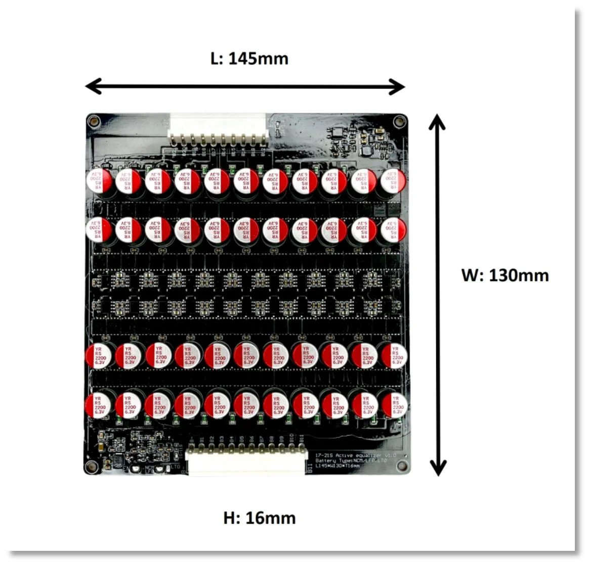 5A 5.5A Active Equalizer Balancer Lifepo4 / Lipo/ LTO Battery Energy Equalization Capacitor 3S 4S 5S 6S 7S 8S 14S 16S 20S 24S