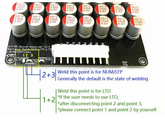 5A 5.5A Active Equalizer Balancer Lifepo4 / Lipo/ LTO Battery Energy Equalization Capacitor 3S 4S 5S 6S 7S 8S 14S 16S 20S 24S