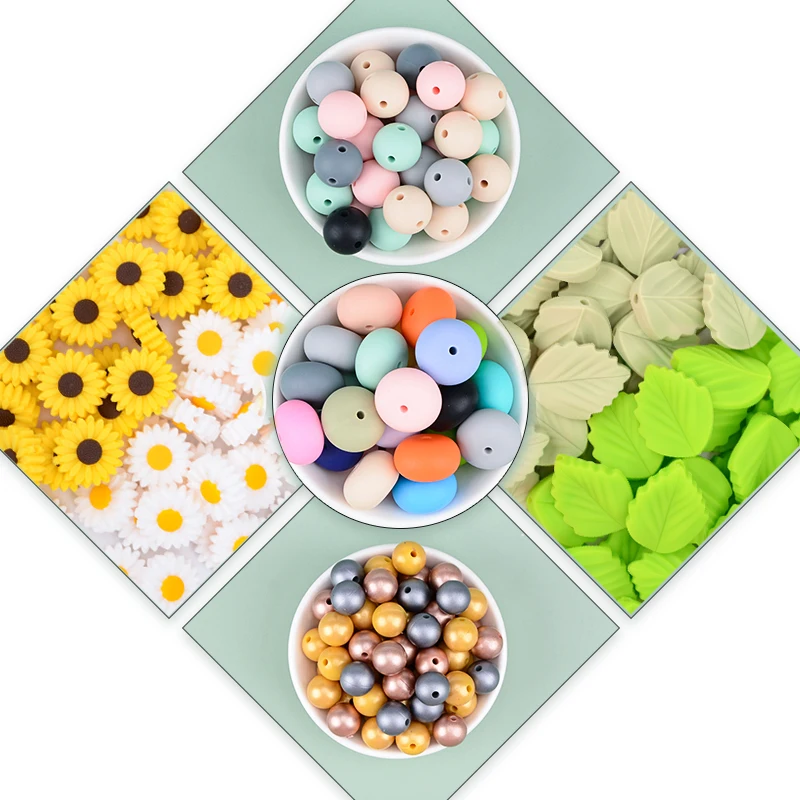 LOFCA 10PCS Silicone Beads Food Grade 14mm Hexagon Used In Jewelry Making Necklace Bracelets Keychain Jewelry Accessories
