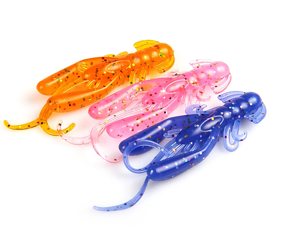 2019 Supercontinent 15Pcs/lot Soft Bait Silicone Lures Worm 4cm 1.6g Fishing Lures Attractive Shrimp odor salt Wobbler