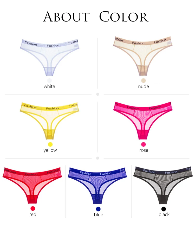 BANNIROU 1Pcs Mesh Sprots Panties Underwear For Woman Sexy Seamless Cheeky Female Soft T-back Thong G-string Woman Underwear