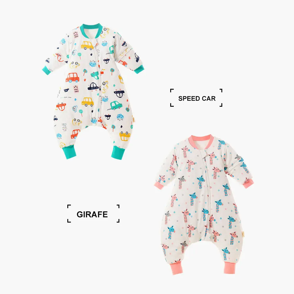 2025 Baby Cartoon Split-legged Sleepsacks With Detachable Sleeves For Boys Girls Children's Sleeping Bag Autumn And Winter