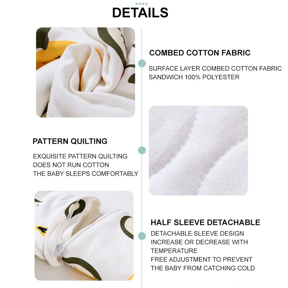 2025 Baby Cartoon Split-legged Sleepsacks With Detachable Sleeves For Boys Girls Children's Sleeping Bag Autumn And Winter