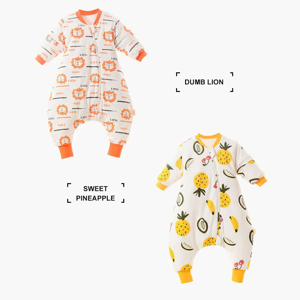2025 Baby Cartoon Split-legged Sleepsacks With Detachable Sleeves For Boys Girls Children's Sleeping Bag Autumn And Winter