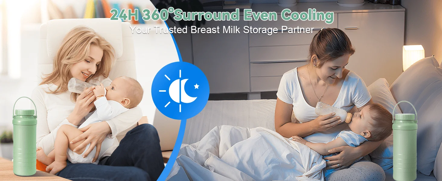 Portable Breast Milk Cooler Bottle Breastmilk Chiller for Travel Cooling Keeps Milk Fresh for Breastfeeding Breastmilk Storage